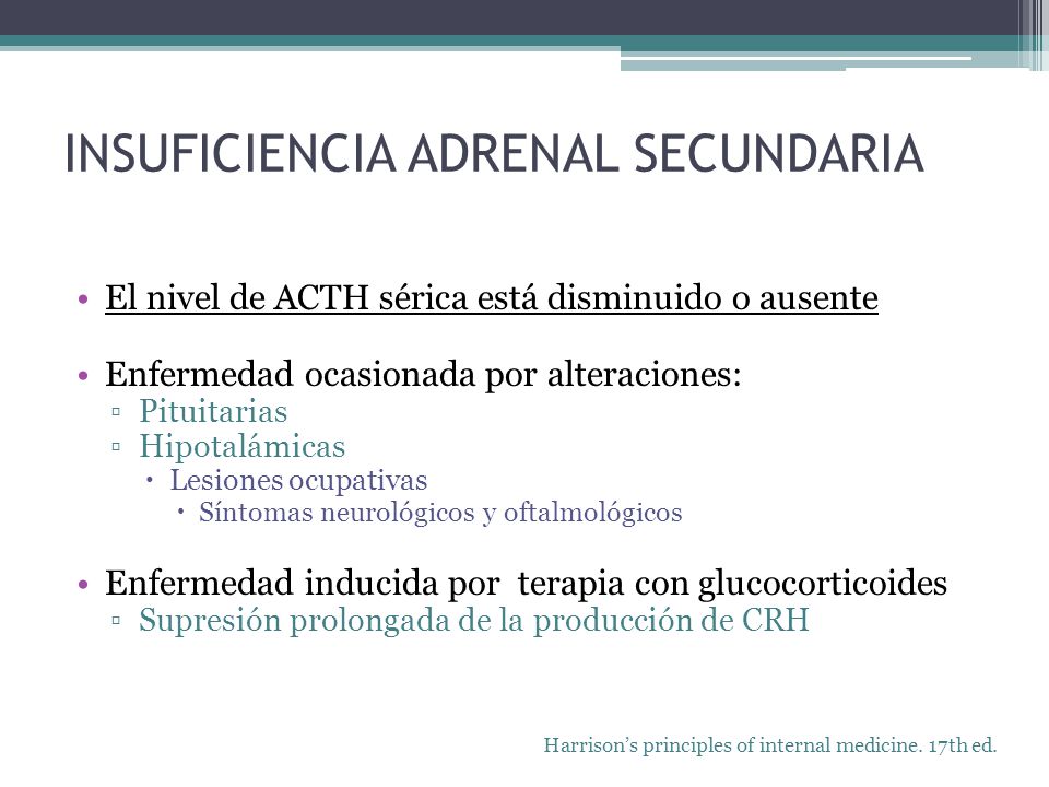 insuficiencia suprarrenal secundaria sintomas de diabetes